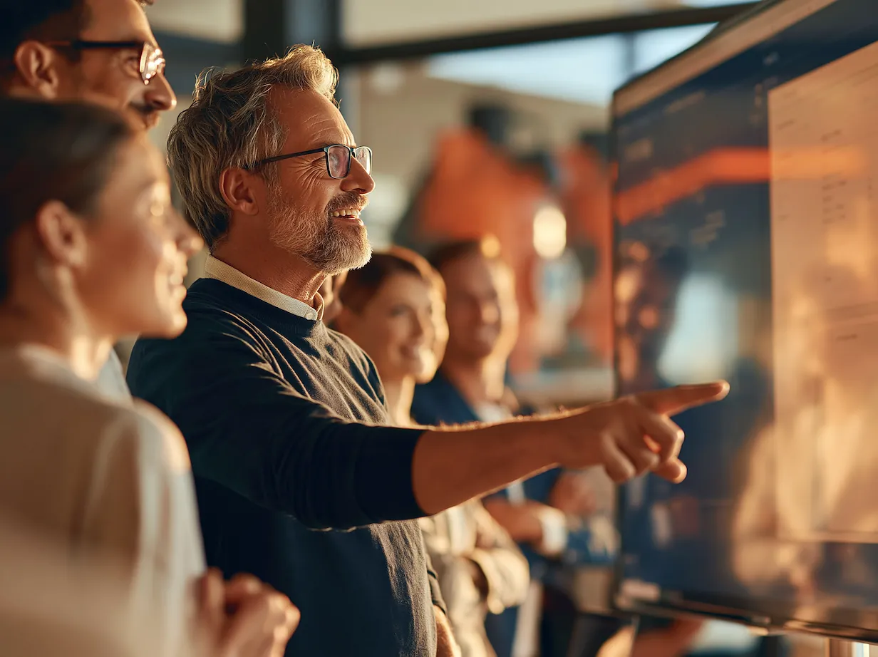 Vertriebsteam mit zentraler Wissensdatenbank